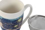 DKD Home Decor Tazas de Porcelana Teide 2023 Surtidas, 380ml (Pack de 3) Axul y Verde