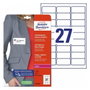 AVERY Zweckform L4784-20 Etiquetas de nombres blancas 63,5 x 29,6 mm