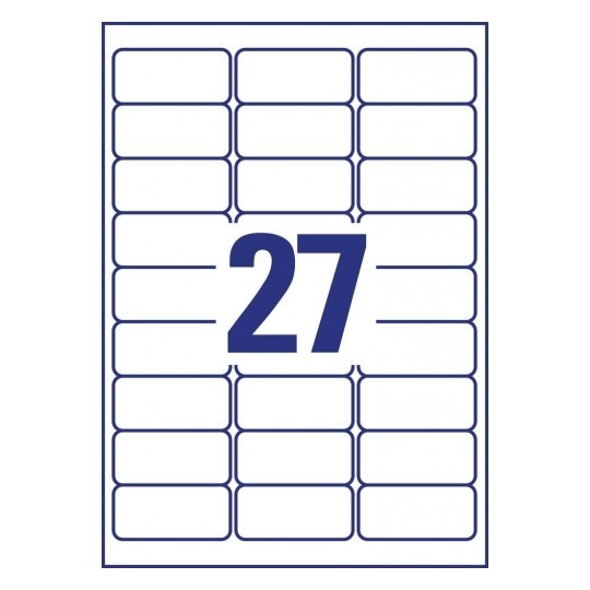 AVERY Zweckform L4784-20 Etiquetas de nombres blancas 63,5 x 29,6 mm