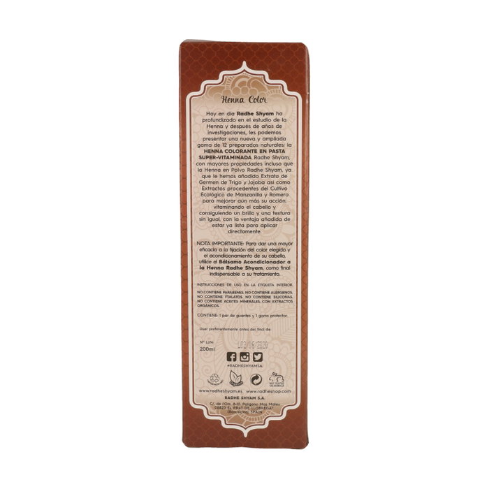Radhe Shyam Henna en pasta Castaño oscuro
