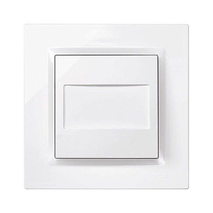 Simon Tapa ciega serie 10 2,5 cm Blanco con marco 8x3x8 cm