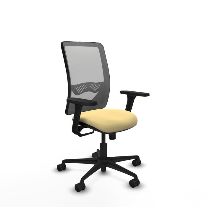 PIQUERAS Y CRESPO Silla de oficina Zulema con mecanismo Sincro, brazos 3D y tapizado Crema/Gris PIQUERAS Y CRESPO Silla de oficina Zulema con mecanismo Sincro, brazos 3D y tapizado Crema/Gris