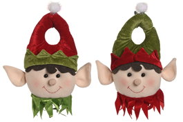 DKD Home Decor Figura de Elfo para Puerta en Poliéster, Surtido de 2 Colores