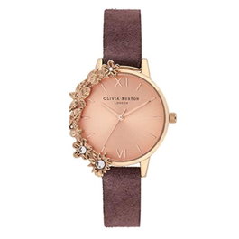 Olivia Burton Reloj Olivia OB16CB21 con Esfera Rosa y Correa Marrón