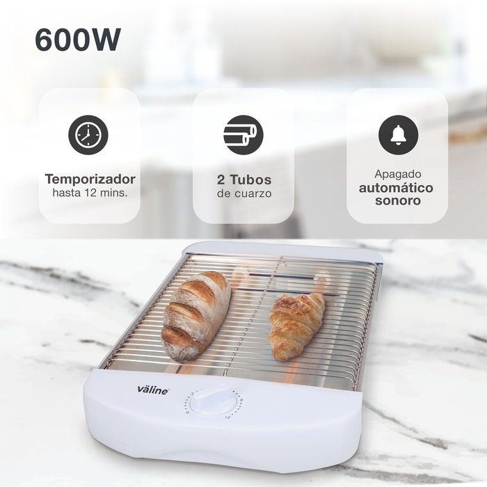Väline Tostadora plana Broa 600W Blanco