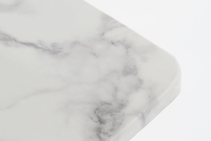 DKD Home Decor Marmol crome Consola Moderno Plateado Blanco Acero Mármol 150 x 45 x 80 cm