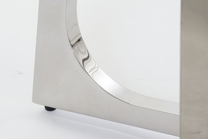 DKD Home Decor Marmol crome Consola Moderno Plateado Blanco Acero Mármol 150 x 45 x 80 cm