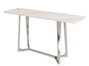 DKD Home Decor Marmol crome Consola Moderno Plateado Blanco Acero Mármol 150 x 45 x 80 cm