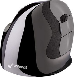 Evoluent Vertical Mouse D medium right hand ratón inalámbrico 6 botones gris