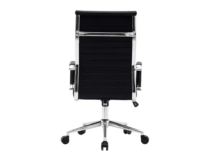Q-connect Silla de Dirección Bosa Simil Piel Premium, Negro, Altura Máx. 1130mm, Ancho 550mm, Profundidad 630mm