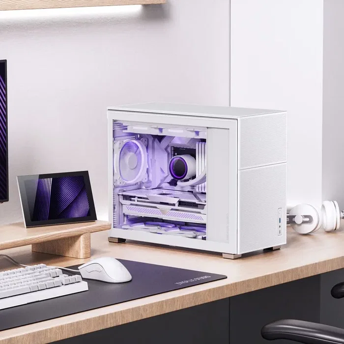 Jonsbo D31 MESH Micro-ATX Gehäuse, Tempered Glass - weiß