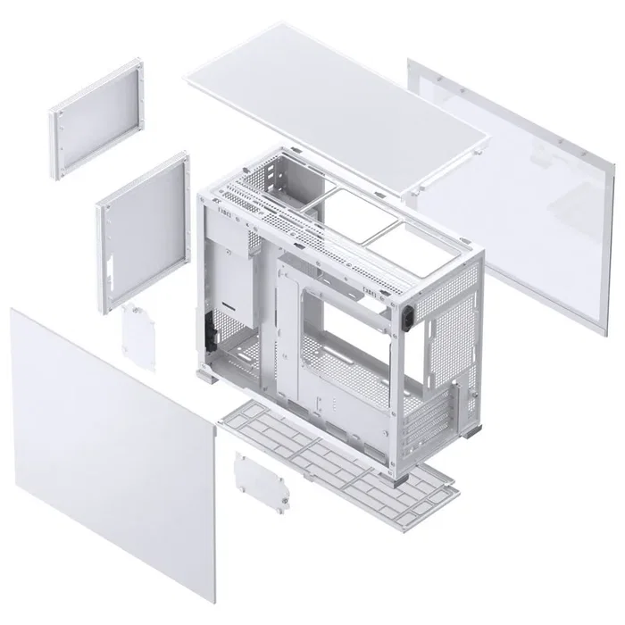 Jonsbo D31 MESH Micro-ATX Gehäuse, Tempered Glass - weiß