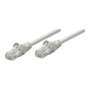 Intellinet Cable de Red Patch Cord RJ45 Cat5e U/UTP 1 m Gris con Hebelschutz y Conectores Chapados en Oro, Frecuencia 350 MHz