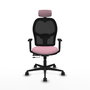 PIQUERAS Y CRESPO Silla de oficina Jorquera Rosa y Negro con mecanismo Sincro/Traslack