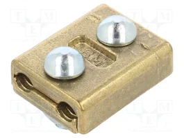BM GROUP Conector de alimentación recto de borna de tornillo en latón