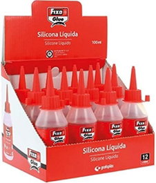 FIXO Cola de Silicona Líquida 100ml (Pack de 12 unidades)