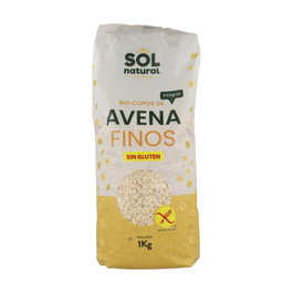 Sol Natural Copos de Avena Integral Finos Bio 1 kg Sin Gluten