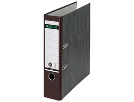 Leitz Archivador de palanca cartón jaspeado 180° DIN A4 lomo 80 mm marrón