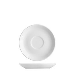 G.BENEDIKT Praga Platos Llanos Platillo Moca, Vajilla Blanca, Diámetro 12 cm (Set de 6)