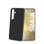 Celly Funda Compatible con Samsung Galaxy S24 5G, Cromo, TPU, Negra, CROMO1065BK, Protección Antideslizante y Microfibra