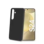 Celly Funda Compatible con Samsung Galaxy S24 5G, Cromo, TPU, Negra, CROMO1065BK, Protección Antideslizante y Microfibra