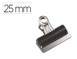 Q-connect Pinza Metálica Pala Fija 25 mm Caja de 10 Unidades Sujetapapeles Metal