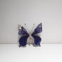 DKD Home Decor Set de 2 Figuras de Mariposa en Poliéster, Azul