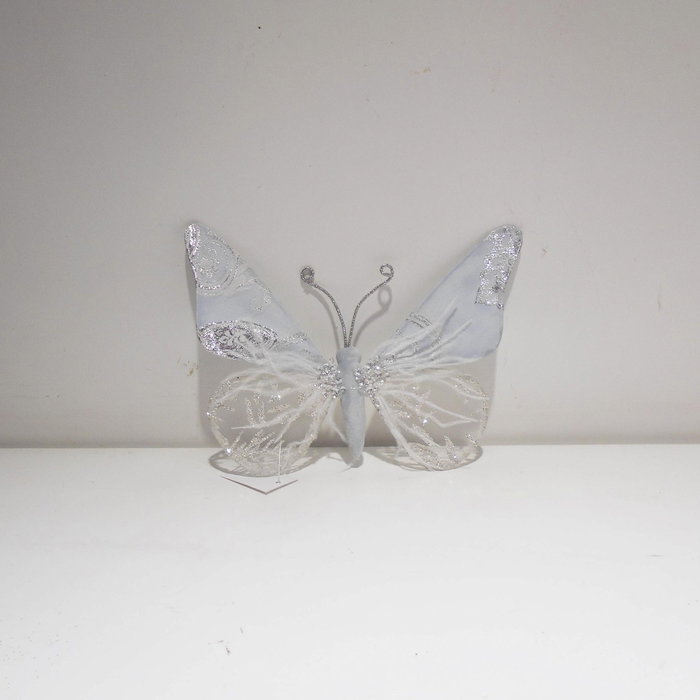DKD Home Decor Set de 2 Figuras de Mariposa en Poliéster, Azul DKD Home Decor Set de 2 Figuras de Mariposa en Poliéster, Azul