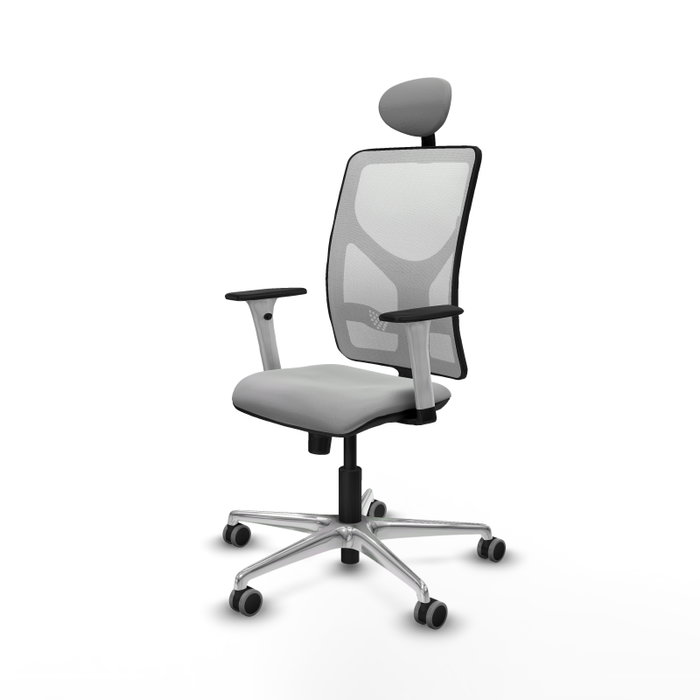 PIQUERAS Y CRESPO Silla de oficina Motilla Gris claro y Blanco PIQUERAS Y CRESPO Silla de oficina Motilla Gris claro y Blanco