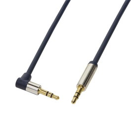 LogiLink Cable de audio 3,5 mm 3-pin/M (90°) a 3,5 mm 3-pin/M, 3 m, azul