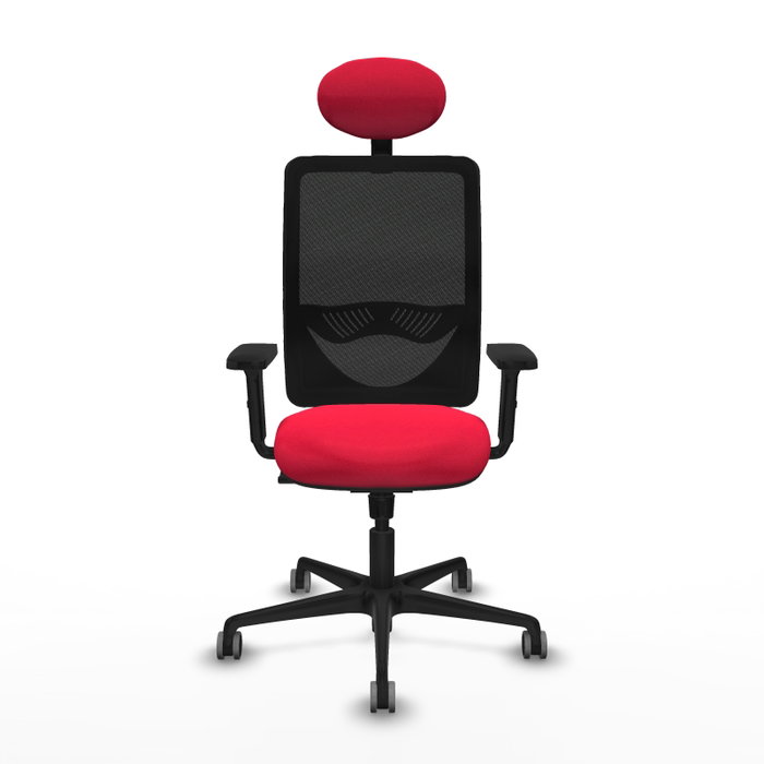 PIQUERAS Y CRESPO Silla de oficina Zulema con mecanismo Sincro, Rojo y Negro PIQUERAS Y CRESPO Silla de oficina Zulema con mecanismo Sincro, Rojo y Negro