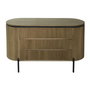 DKD Home Decor Cómoda Haiarts 23 Natural Negro 3 Cajones 39 x 70 x 110 cm