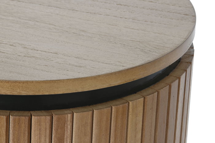 DKD Home Decor Cómoda Haiarts 23 Natural Negro 3 Cajones 39 x 70 x 110 cm