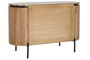 DKD Home Decor Cómoda Haiarts 23 Natural Negro 3 Cajones 39 x 70 x 110 cm