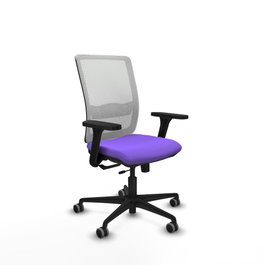 PIQUERAS Y CRESPO Silla de oficina Haches con mecanismo Sincro/Traslack, Lila y Blanco