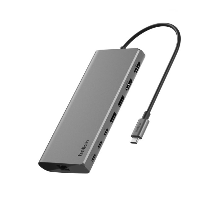 Belkin INC015BTSGY-CZ Hub USB-C 8 en 1 con doble HDMI 4K y carga 100 W