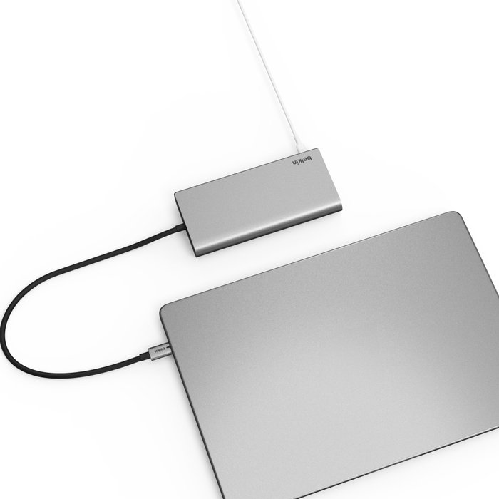 Belkin INC015BTSGY-CZ Hub USB-C 8 en 1 con doble HDMI 4K y carga 100 W