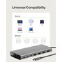 Belkin INC015BTSGY-CZ Hub USB-C 8 en 1 con doble HDMI 4K y carga 100 W