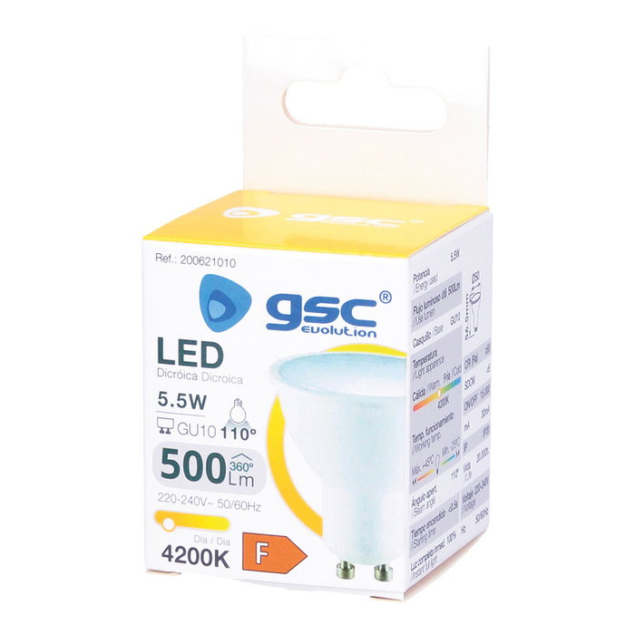 GSC Evolution Bombilla LED dicroica 5,5W GU10 4200K