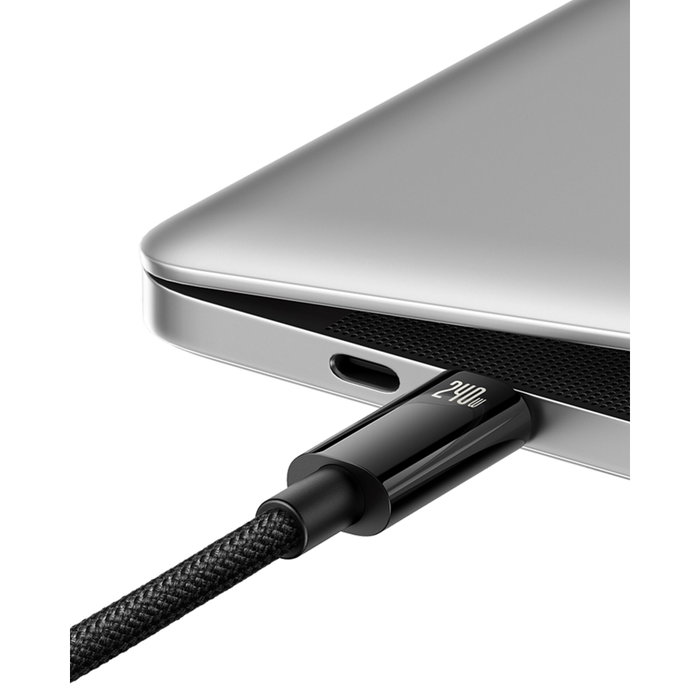 Baseus Cable Tungsten Gold USB-C a USB-C 240W 2m Negro Baseus Cable Tungsten Gold USB-C a USB-C 240W 2m Negro