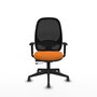 PIQUERAS Y CRESPO Silla de oficina Cilanco Naranja y Negro