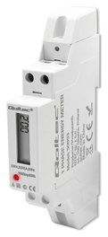 Qoltec Medidor Electrónico Monofásico para Carril DIN 230V 30A LCD