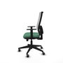 PIQUERAS Y CRESPO Silla de oficina Horna con mecanismo Sincro/Traslack, Verde esmeralda y Blanco