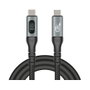 DeLOCK Cable coaxial USB 40 Gbps USB-C a USB-C 1 m Negro