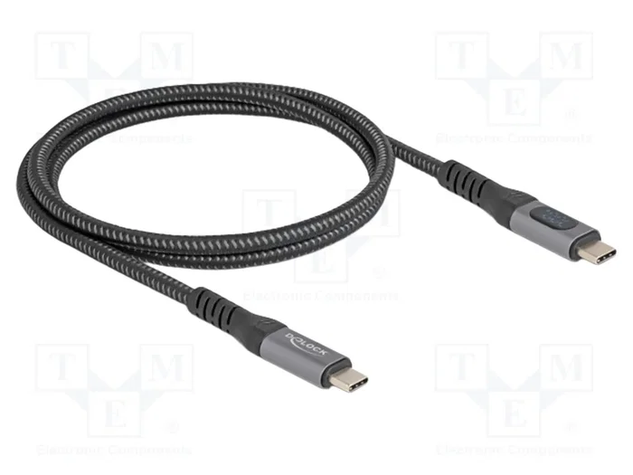 DeLOCK Cable USB 40 Gbps de 1 m USB C a USB C con carga 240 W y 8K 60 Hz DeLOCK Cable USB 40 Gbps de 1 m USB C a USB C con carga 240 W y 8K 60 Hz