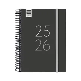 Finocam Agenda Escolar Secundaria 2025-2026 1 Dia Pagina Negro 120x164mm Referencia 634264026
