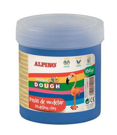 Pasta Modelar Alpino Magic Dough 160 Gr. Azul (Set de 6)