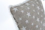 DKD Home Decor Cojín Estrellas Beige y Gris
