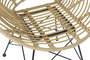 DKD Home Decor Silla Terraza Y Jardin Negro Ratan Sintetico Hierro Galvanizado 64 x 78 x 72 cm (2 Unidades)