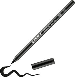 EDDING Rotulador 4200 Negro 002 con Punta de Pincel, Pack de 10